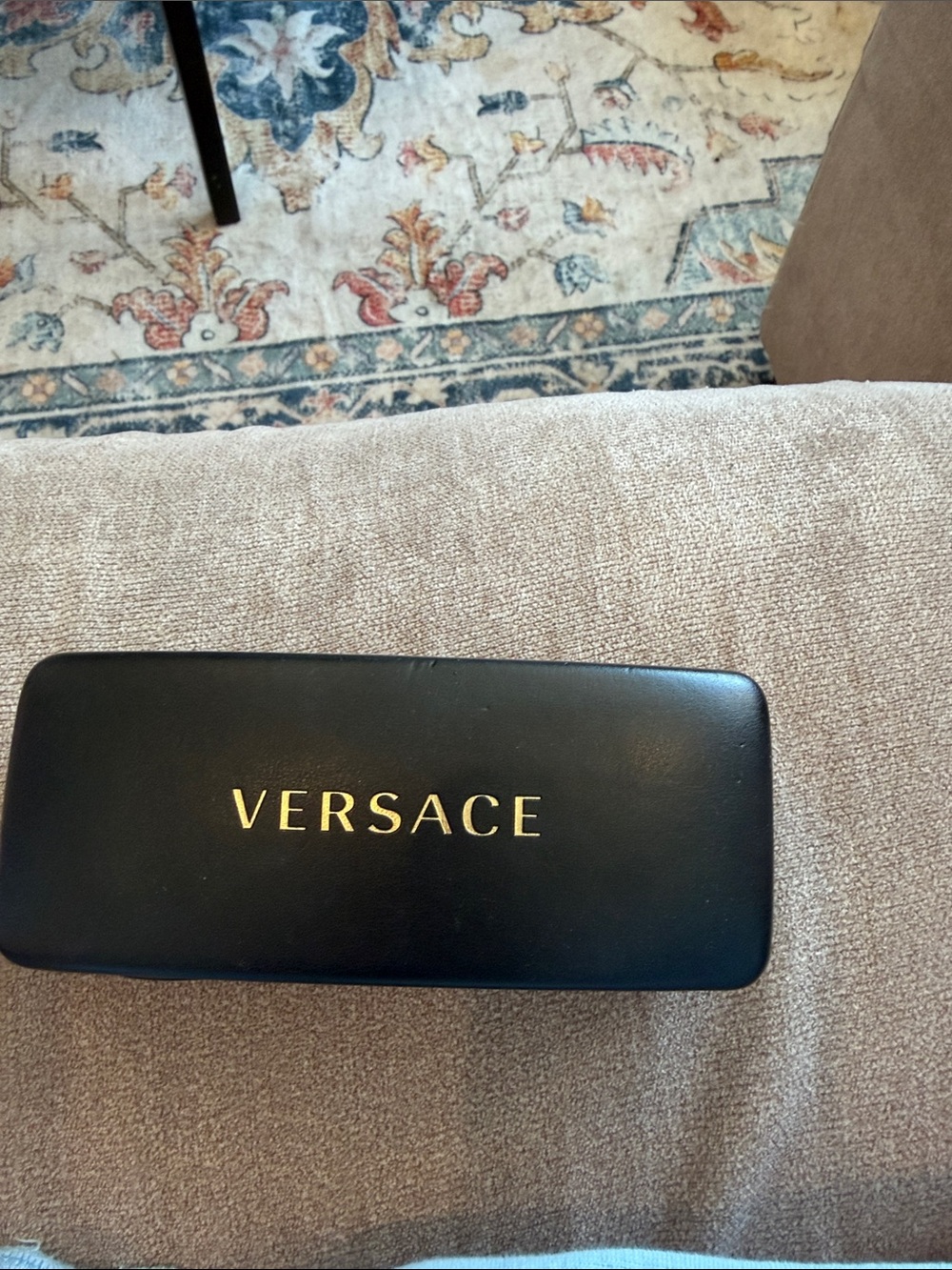 Versace Black Case with Gold Logo